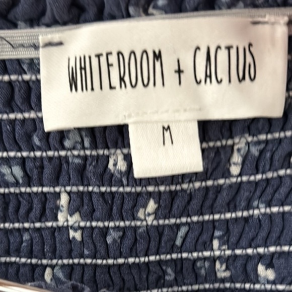 WHITEROOM + CACTUS Double Layered Mini Skirt Smocked Waist Tie Belt Medium SxSW - Picture 8 of 11